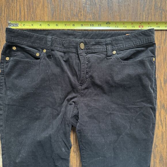 Tory Burch Corduroy Pants Size 32 Black Ivy Super Skinny Winter Fall - Picture 4 of 9